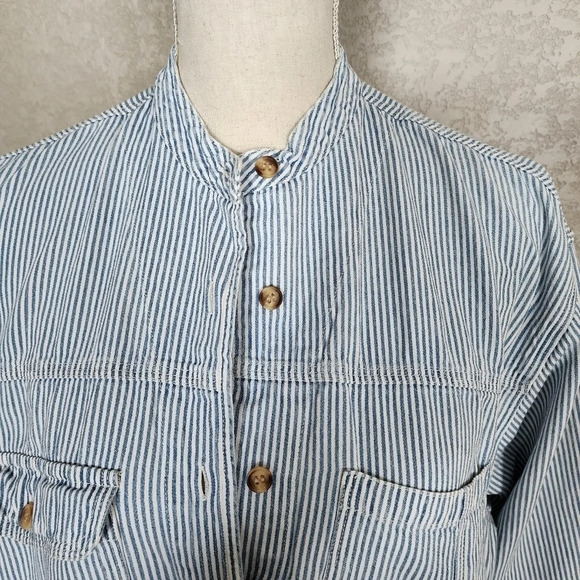 Vintage Jordache Striped button down shirt size Medium vintage - Picture 2 of 7